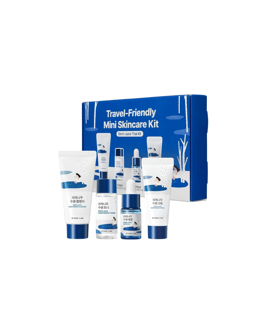 Set Mini Skincare Round Lab Birch Juice 4 Pasos Viaje